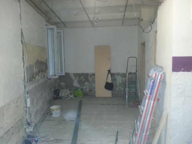 pose de placo dans un studio a la bouilladisse